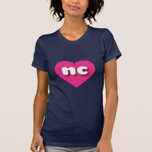 Noord Carolina heet roze hart - Ik hou van nc T-shirt