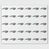 Noord-Carolina, staatsnaam Word Art Black Cadeaupapier (Vlak)