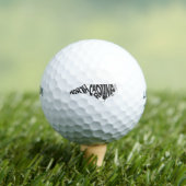 Noord-Carolina, staatsnaam Word Art Black Golfballen (Insitu Shirt)