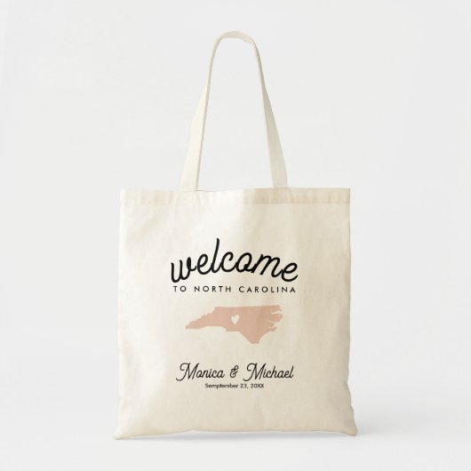 NOORD CAROLINA State Destination Weduwing ANY COLO Tote Bag (Voorkant)