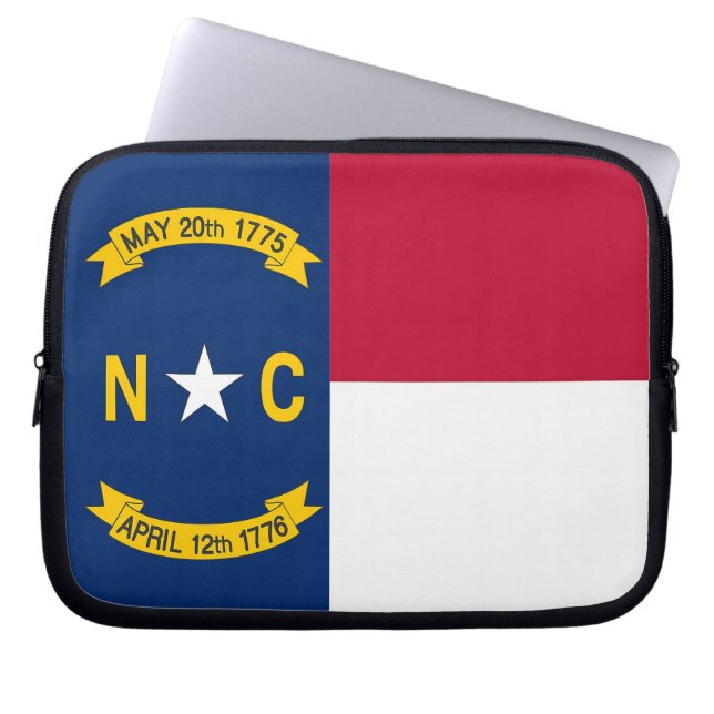 Noord-Carolina, State Flag Laptop Sleeve (Voorkant)