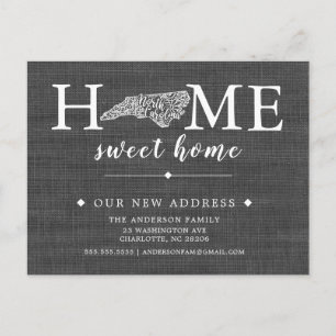 NOORD-CAROLINA State Moving Announcement Post Card Aankondigingskaart