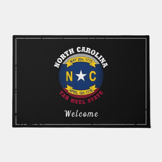 NOORD CAROLINA TAR HEEL STATE FLAG DEURMAT (Voorkant)