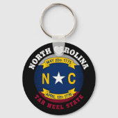 NOORD CAROLINA TAR HEEL STATE FLAG SLEUTELHANGER (Voorkant)