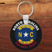 NOORD CAROLINA TAR HEEL STATE FLAG SLEUTELHANGER (Voorkant)
