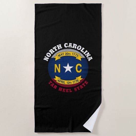 NOORD CAROLINA TAR HEEL STATE FLAG STRANDLAKEN (Voorkant)