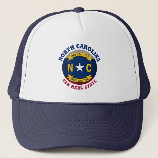 NOORD CAROLINA TAR HEEL STATE FLAG TRUCKER HAT TRUCKER PET (Voorkant)