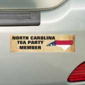 NOORD CAROLINA TEA PARTIJ BUMPERSTICKER (Op auto)