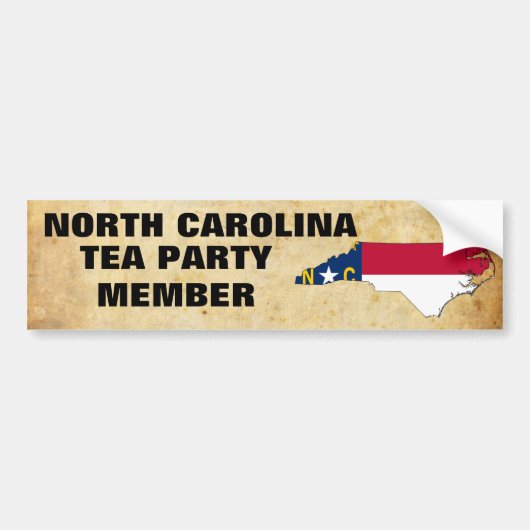 NOORD CAROLINA TEA PARTIJ BUMPERSTICKER (Voorkant)