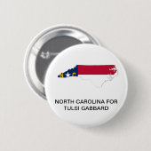 NOORD CAROLINA voor TULSI GABBARD 2020 Button (Voorkant /achterkant)