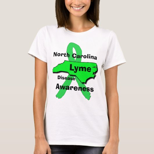 Noord-Caroline Lyme Disease Awareness Shirt (Voorkant)