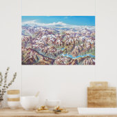 Noord-Cascades Nationaal Park Landschap Schilderen Poster (Keuken)