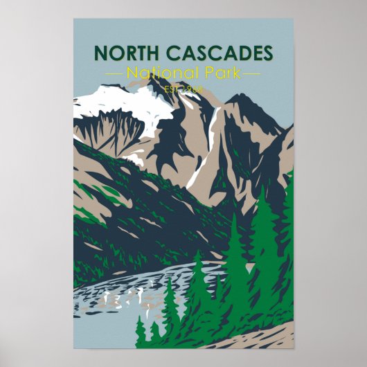 Noord-Cascades Nationaal Park Mount Triumph  Poster (Voorkant)