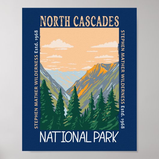 Noord-Cascades Nationaal Park Poster (Voorkant)