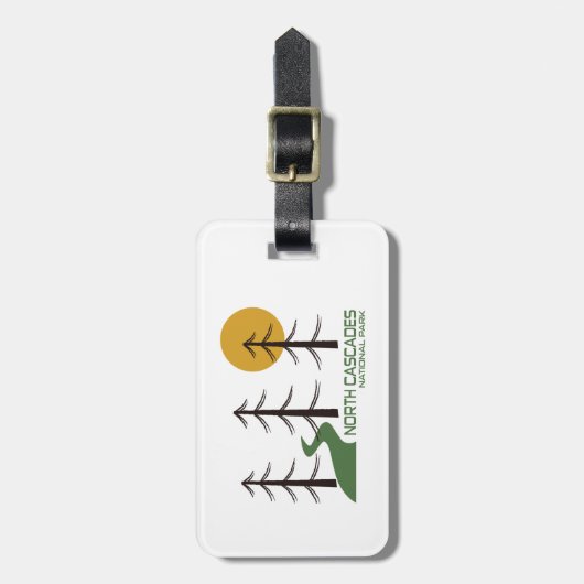 Noord-Cascades Nationaal Park Trail Bagagelabel (Voorkant verticaal)