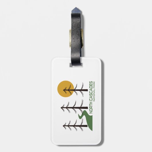 Noord-Cascades Nationaal Park Trail Bagagelabel (Achterkant verticaal)