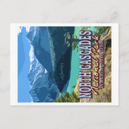 NOORD CASCADES NATIONAL PARK - WASHINGTON USA BRIEFKAART (Voorkant)
