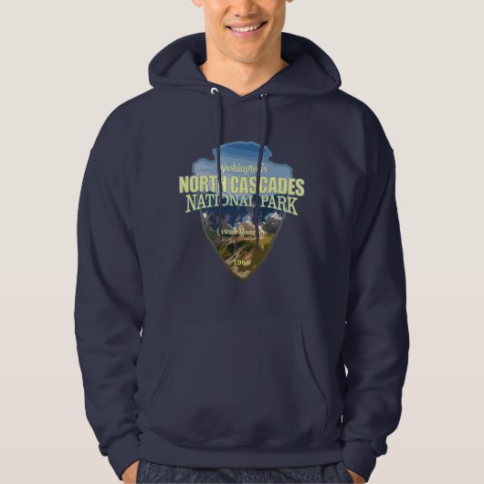 Noord-Cascades NP (pijlpunt) Hoodie (Voorkant)