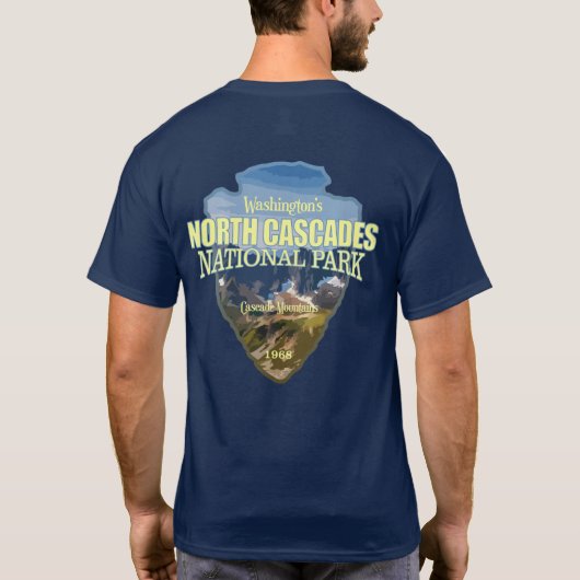 Noord-Cascades NP (pijlpunt) T-shirt (Achterkant)