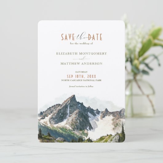 Noord cascades sparen de Datum bergbestemming Kaart (Staand voorkant)