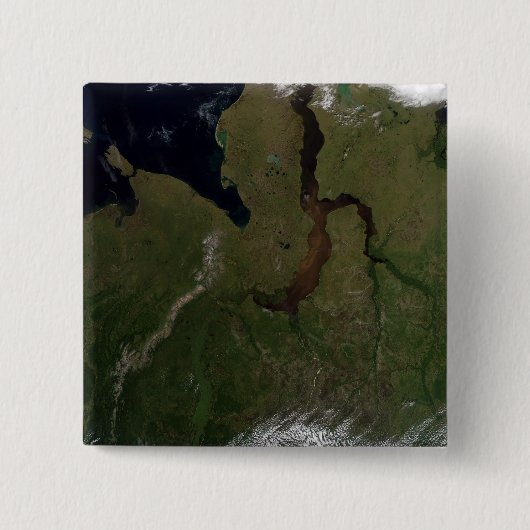 Noord-Centraal Rusland Vierkante Button 5,1 Cm (Voorkant)