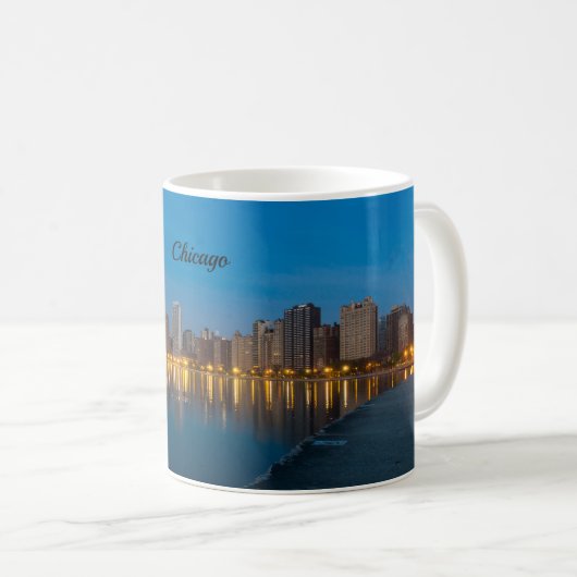 Noord-Chicago Cityscape Koffie Mok (Voorkant rechts)