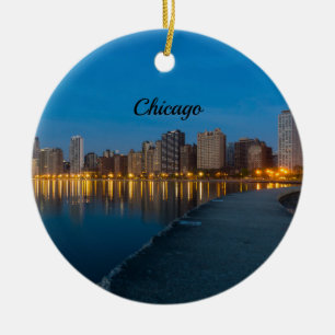 Noord-Chicago Cityscape Souvenir Ornament