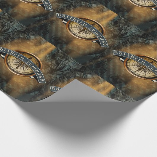 Noord-compaspapier Cadeaupapier (Hoek)