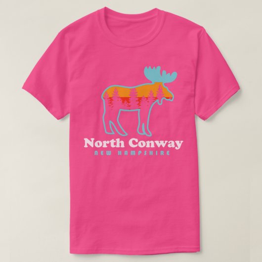 Noord-Conway New Hampshire Moose Mountains T-shirt (Design voorkant)