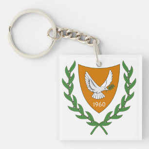 noord-cyprus land wapen wapenschild symbool emblee sleutelhanger