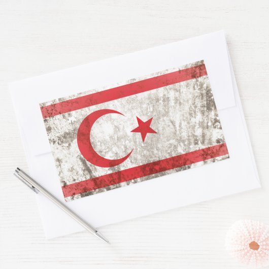 Noord-Cyprus Rechthoekige Sticker (Envelop)