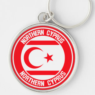 Noord-Cyprus Ronde Emblem Sleutelhanger