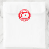 Noord-Cyprus Ronde Emblem Sticker (Tas)