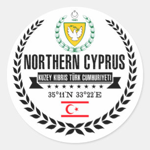 Noord-Cyprus Ronde Sticker