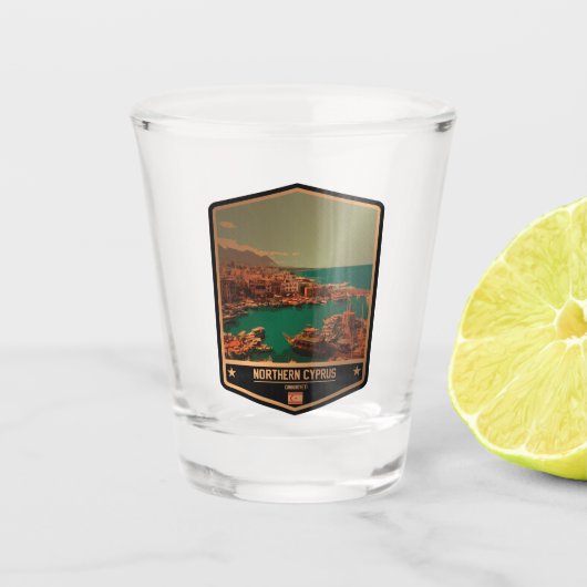 Noord-Cyprus Shot Glas (Voorkant)