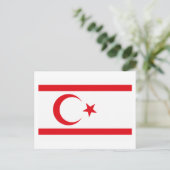 Noord-Cyprus Vlag Briefkaart (Staand voorkant)