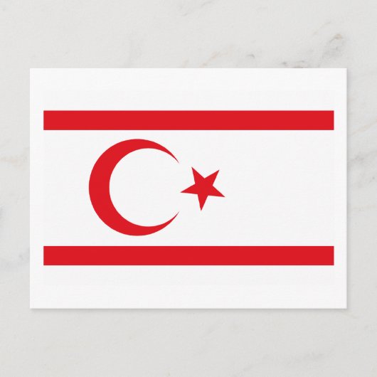 Noord-Cyprus Vlag Briefkaart (Voorkant)