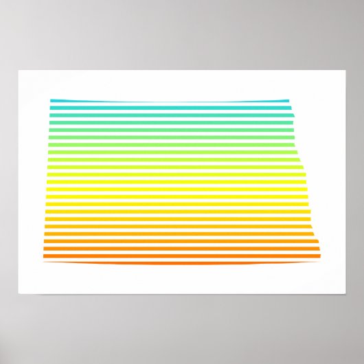 noord dakota chill fade poster (Voorkant)