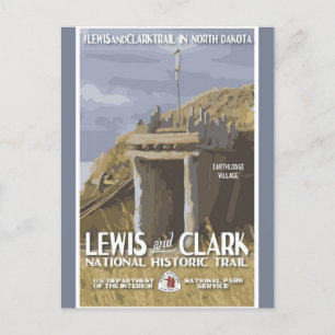 Noord Dakota Earth Lodge Village Travel Briefkaart