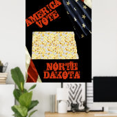 NOORD DAKOTA POSTER (Thuiskantoor)