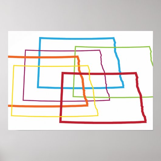 noord dakota pride blur poster (Voorkant)