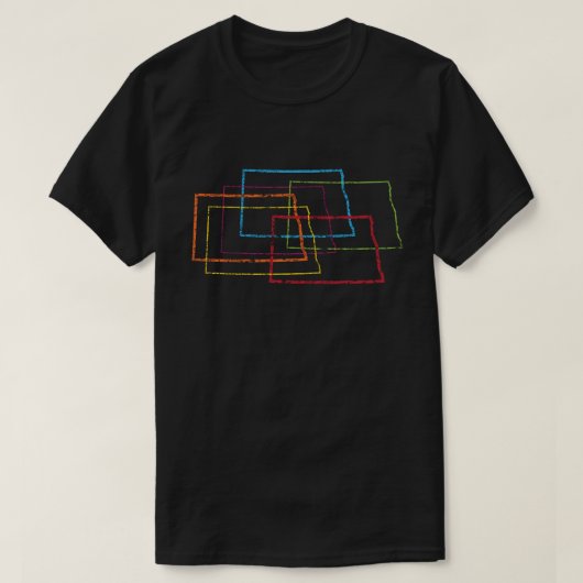 noord dakota pride blur t-shirt (Design voorkant)