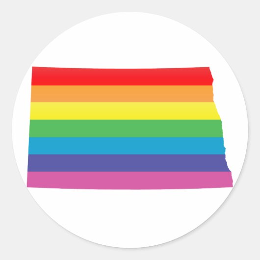 noord dakota pride . ronde sticker (Voorkant)