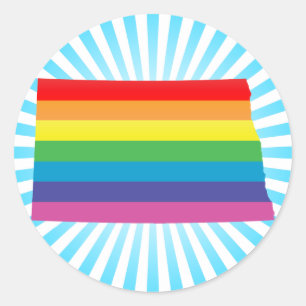 noord dakota pride . ronde sticker