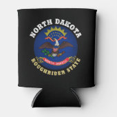 NOORD DAKOTA ROUGHRIDER STATE FLAG BLIKJESKOELER (Voorkant)