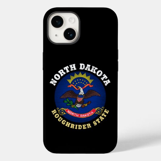 NOORD DAKOTA ROUGHRIDER STATE FLAG Case-Mate iPhone CASE (Achterkant)
