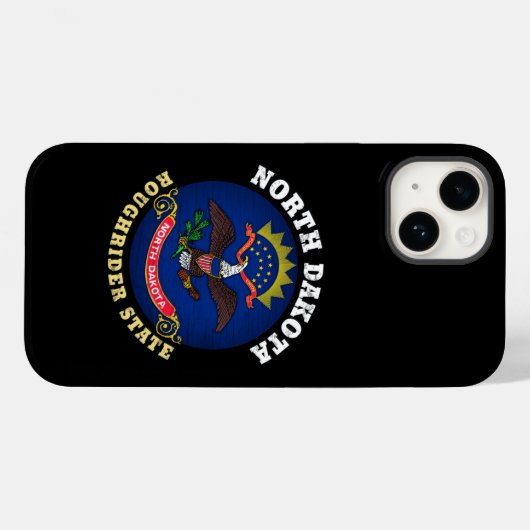 NOORD DAKOTA ROUGHRIDER STATE FLAG Case-Mate iPhone CASE (Achterkant (horizontaal))