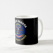 NOORD DAKOTA ROUGHRIDER STATE FLAG KOFFIEMOK (Voorkant rechts)