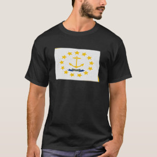 NOORD DAKOTA STATE MAP RHODE ISLAND RI Flag Roots T-shirt