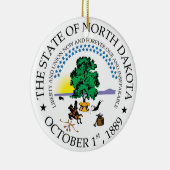 Noord-Dakota-teken Keramisch Ornament (Rechts)
